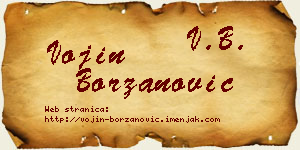 Vojin Borzanović vizit kartica